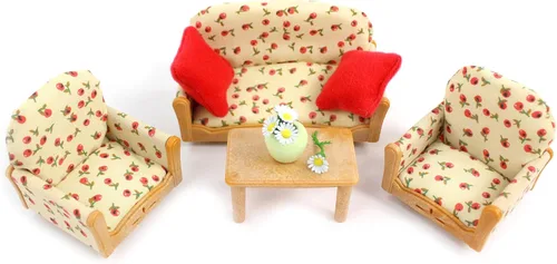 Vista 9 de Calico Critters - Juego completo de muebles para casa de muñecas.