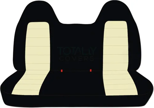 Vista 17 de Cubiertas de asiento de camión de dos tonos para Ford con (Banca sólida frontal delantera / trasera) con/sin reposacabezas separados (21 colores)