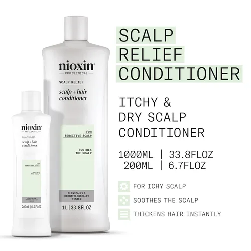 Vista 2 de Nioxin Scalp Relief Hair Conditioner Soothes, Hydrates, & Thickens Hair For Sensitive, Dry, and Itchy Scalp Made with Aloe Vera & Vitamin E
