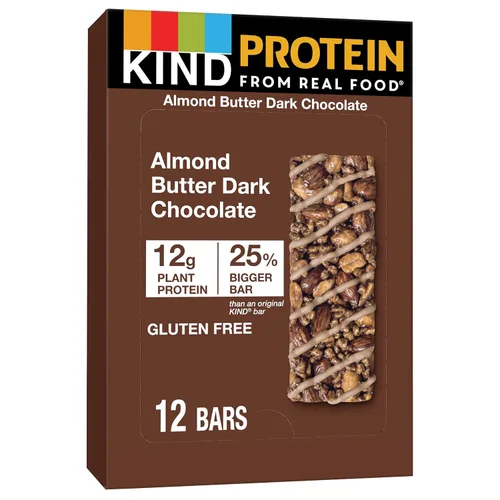 Vista 3 de KIND - Barras de nueces, arándanos y almendras, barras de aperitivos saludables, libres de gluten, bajas en azúcar, con 0.21 onzas de proteína, 24