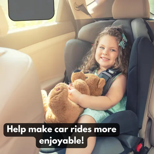 Vista 2 de Parasol para ventana lateral para bebé y pasajero, paquete de 4 (20 x 12 pulgadas)