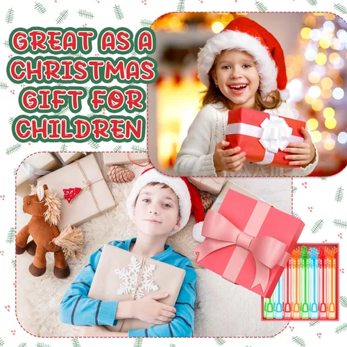 Vista 7 de SULOLI Paquete de 36 varitas de burbujas de Navidad, mini varitas de burbujas de Navidad, regalos de fiesta, bolsas de regalos de Navidad, juguetes