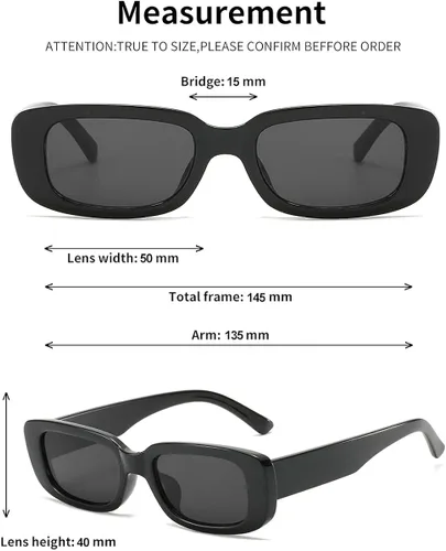 Vista 6 de BOJOD Gafas de sol rectangulares para mujer, gafas de sol retro de moda, protección UV 400, marco cuadrado, Marrón