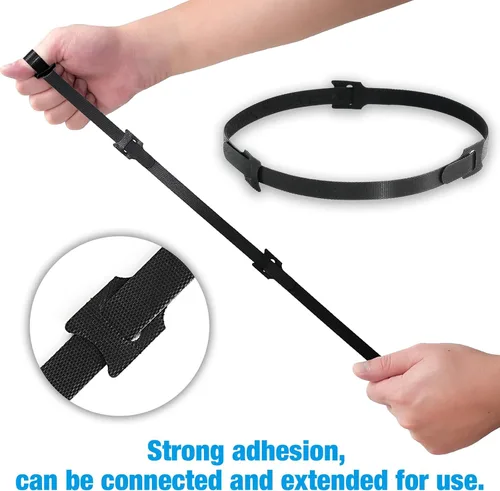 Vista 4 de 100 bridas para cables de 8 pulgadas, gestión de cables reutilizables, organizador de cables debajo del escritorio, clips para cables y envoltura