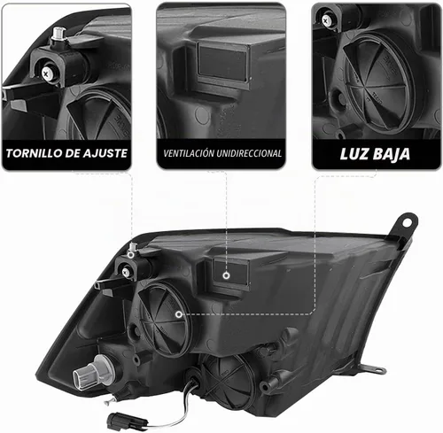 Vista 3 de SOCKIR Juego de faros delanteros para camioneta compatible con Dodge Ram 1500 2009-2018/Dodge Ram 2500 3500 2010-2018 OE Reemplazo de faros Carcasa