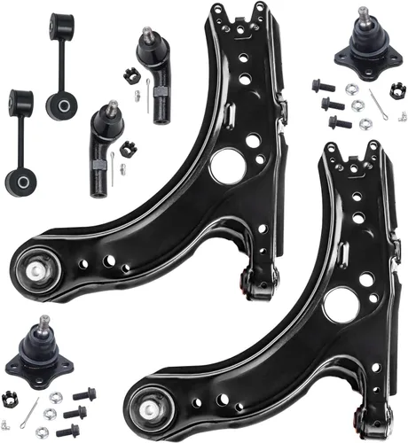 Vista 56 de Detroit Axle - Kit de suspensión frontal de 8 piezas para Chevy GMC Silverado Sierra Suburban 1500 Yukon Avalanche Cadillac Escalade brazos