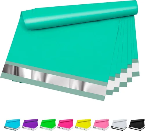 Vista 33 de Sobres de polietileno de 10 x 13 pulgadas, 100 unidades, sobres de correo de plástico morado con grosor de 2.4 milésimas de pulgada, bolsas de envío