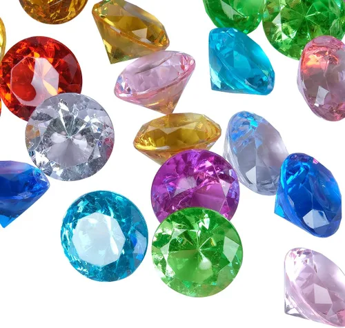 Vista 15 de Babenest - Relleno de jarrón de gemas falsas de diamantes acrílicos, 240 piezas de diamantes de imitación de 3/4 pulgadas, joyas de cristal