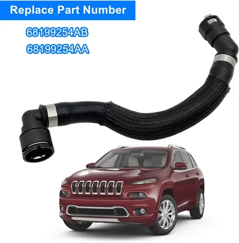 Vista 3 de Conector de manguera de calentador de metal y plástico 68199254AB, 3/4 pulgadas, tipo de enchufe, se adapta a Jeep Cherokee 2014-2018 y Chrysler 200