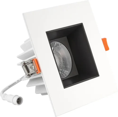 Vista 2 de Maxxima 4 pulgadas Luz de techo empotrable ultra delgada antirreflejos LED, sin lata, clasificación IC, 5 opciones de temperatura