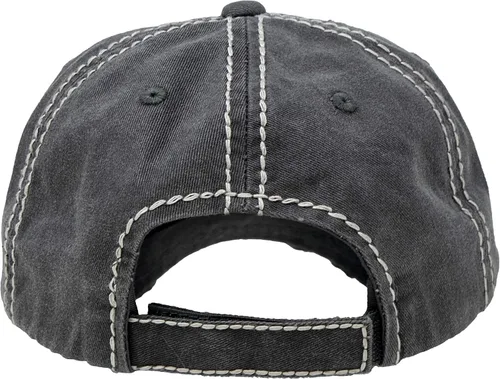 Vista 2 de Gorra de béisbol Funky Junque para mujer, estilo vintage, con parche bordado, con aspecto envejecido, sin estructura