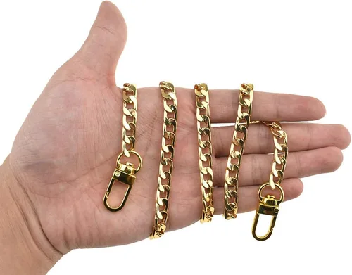 Vista 9 de HAHIYO Mini Pochette - Correa de cadena delgada y ancha de 0.276 in para LV de longitud de 7.9 pulgadas de grosor, oro amarillo brillante