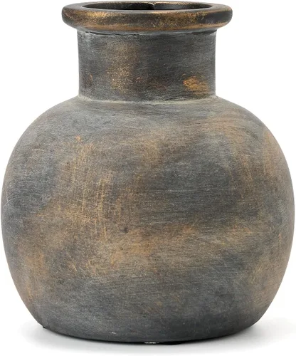 Vista 70 de SIDUCAL Florero decorativo de cerámica Florero rústico de 7.48 pulgadas para decoración del hogar, mesa, sala de estar, baño, escritorio de café