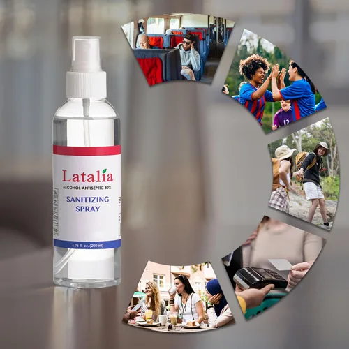 Vista 8 de Latalia Paquete de 12 repuestos de desinfectante de manos sin perfume, 6.67 onzas líquidas con 80% de alcohol a granel, desinfectante de manos