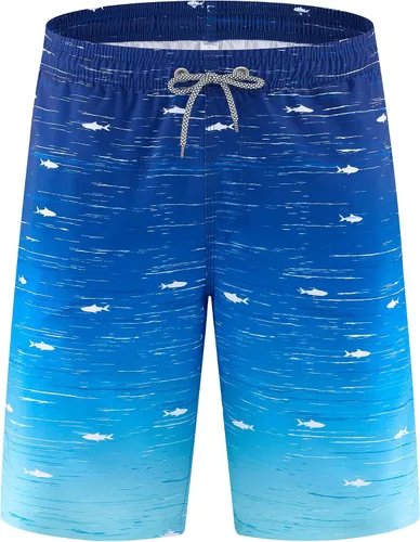 Vista 44 de APTRO Traje de baño para hombre, traje de baño de secado rápido de 9 pulgadas, trajes de baño de playa grandes y altos Bandera K38 rojo