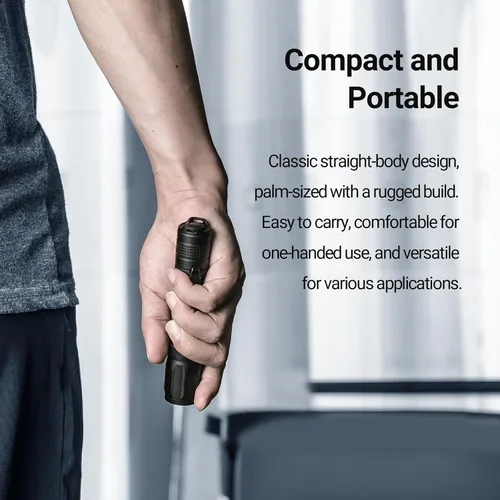 Vista 2 de Linterna recargable NEXTORCH E51D de alto lumen, linterna táctica de 2100 lúmenes con 3 modos y estroboscópica para senderismo al aire libre