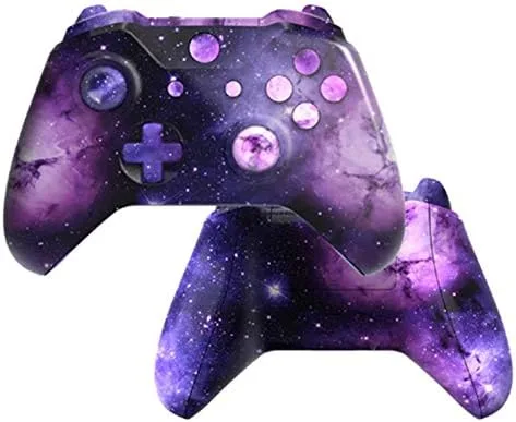 Vista 2 de WPS Hydro Dipped - Juego de carcasa de repuesto para Xbox One S Slim (conector de auriculares de 0.138 in) para la versión 1708 (Camouflage Galaxy)