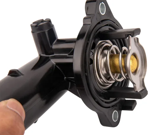 Vista 6 de Carcasa de termostato para Jeep Wrangler 2012-2018 Dodge Durango 2011-2015 2011-2015 Jeep Grand Cherokee reemplaza a 5184651AH 05184651AF