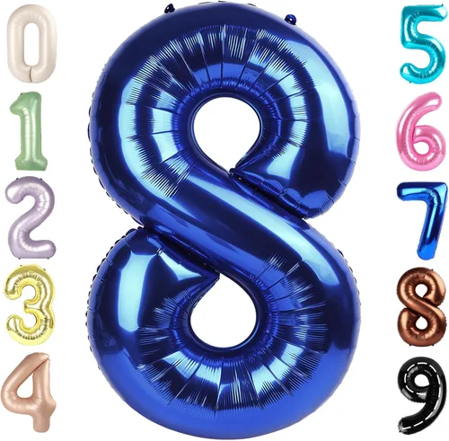 Vista 135 de Globos del números 0 de 40 pulgadas para formar los números 10, 20, 30, 40, 50, 60, 70, 80, 90, 100, para decoración de cumpleaños, bodas, eventos