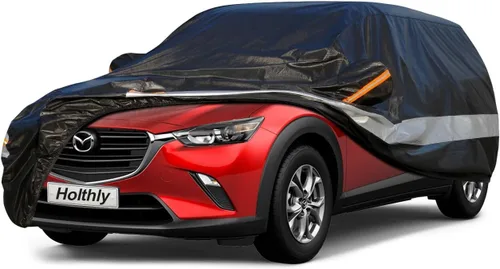 Vista 33 de Funda impermeable de 10 capas para auto sedán, para todo tipo de clima, 100% impermeable, protección contra el polvo, la lluvia, la nieve