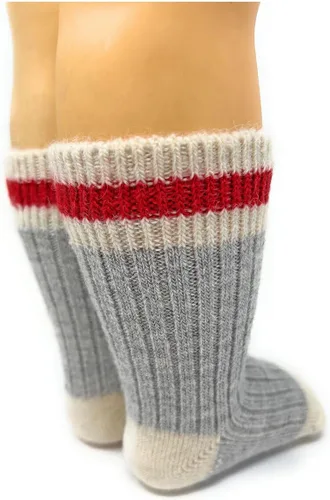 Vista 5 de WARRIOR ALPACA SOCKS - Red Stripe Throwback Socks For Infants and Children