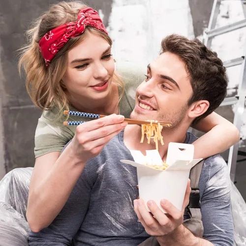 Vista 3 de Antner Juego de palillos reutilizables para regalo, de estilo japonés clásico, aptos para lavavajillas