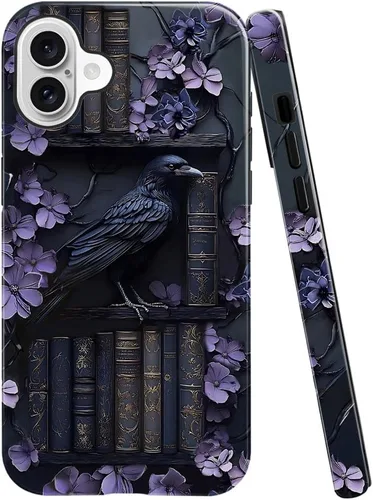 Vista 35 de Funda TnXee Compatible con iPhone 11, Funda Híbrida de 2 Capas de Prevención de Caídas con Arte Floral Colorido para Niñas y Niños