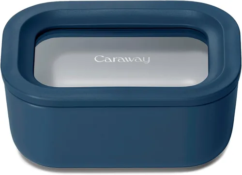 Vista 35 de Caraway Mini recipiente cuadrado para almacenamiento de alimentos, contenedor de almacenamiento de vidrio de 1.75 tazas para alimentos, vidrio