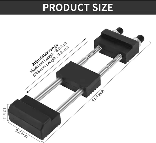 Vista 2 de Kota Japan Soporte ajustable de acero inoxidable para piedra de afilar con base de goma antideslizante, base de piedra de afilar universal