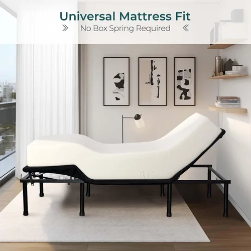 Vista 6 de Tatub Base de cama ajustable Queen con inclinación de cabeza y pie, base de cama ajustable eléctrica con motor de nueva generación, cama ajustable