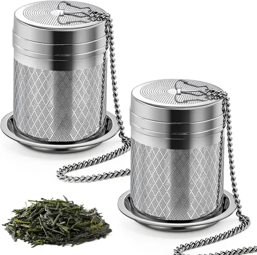 Vista 9 de Yoassi Infusores de té para té suelto, coladores de té de malla extrafina, infusor de té de hojas sueltas de acero inoxidable 18/8 difusores de té