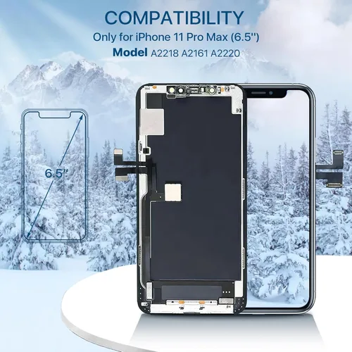 Vista 2 de EXW for iPhone 11 PRO MAX Screen Replacement 6.5" Full HD LCD Display Digitizer, Quality Touch Screen with Repair Tools, Waterproof Seal & Protector