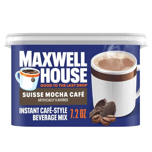 Vista 20 de Maxwell House Mezcla instantánea de bebidas estilo café, fácil de preparar, 1 recipiente, para café rápido por la mañana o merienda de la tarde