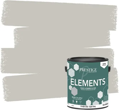 Vista 18 de PRESTIGE Paints Elements - Pintura interior e imprimación en uno, cáscara de huevo, 1 galón, gris cabo