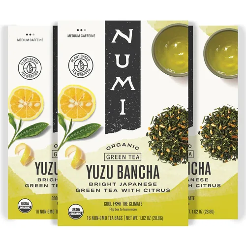 Vista 27 de Numi Té Orgánico de Mate con Limón, 100 Bolsas de Té Verde, Yerba Mate con Té Verde y Mirto de Limón, Con Cafeína