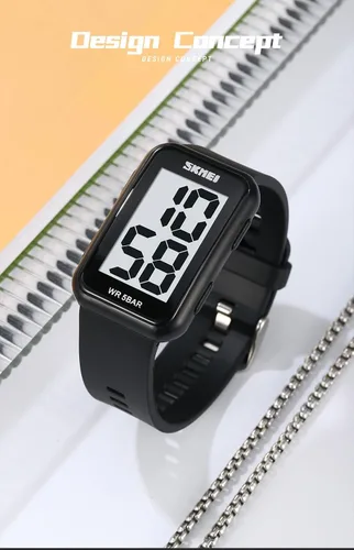 Vista 6 de Gosasa Reloj digital cuadrado para hombre y mujer, con números grandes, esfera impermeable, LED, para estudiantes y adolescentes