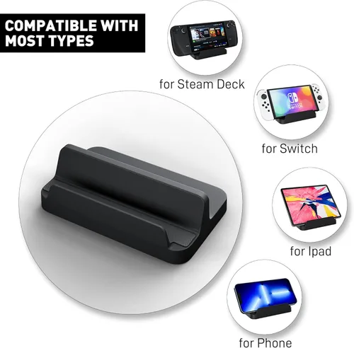 Vista 5 de GLDRAM Base de soporte compatible con válvula de vapor 2021, base de soporte negra para cubierta de vapor con 6 tapas de pulgar, base de metal