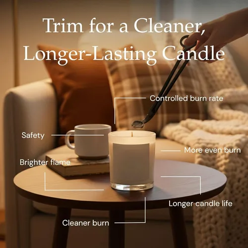 Vista 8 de Velas de soja cítricas de una sola mecha, velas perfumadas de lujo para el hogar, hasta 60 horas de tiempo de combustión, mezcla de cera de soja