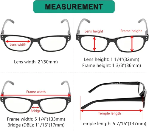 Vista 3 de Eyekepper Gafas de lectura clásicas para hombre, paquete de 5 con bisagras de resorte