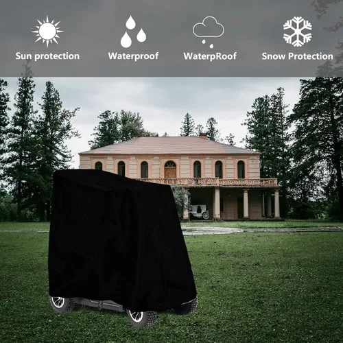 Vista 6 de SOKINGCOVER Funda de scooter motorizada, 55 x 26 x 36 pulgadas, impermeable, funda de scooter eléctrico de 4 ruedas que proporciona protección