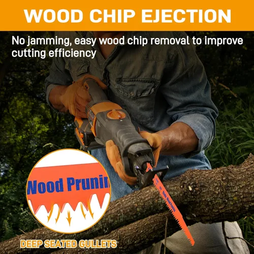 Vista 5 de Juego de 14 piezas de hoja de sierra alternativa, hojas de corte de madera de 6 pulgadas 6TPI+9 pulgadas 5TPI, materiales CRV, compatible con Dewalt