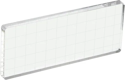 Vista 16 de PATIKIL Bloque de sello acrílico de 6 x 5 pulgadas, bloque de estampado transparente con líneas de cuadrícula, bloques de montaje decorativos