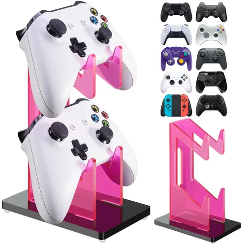 Vista 11 de NiHome Soporte Universal de Acrílico Iridiscente de 2 Niveles para Controlador de Juegos y Auriculares para PS5 Xbox ONE Switch Soporte Colorido