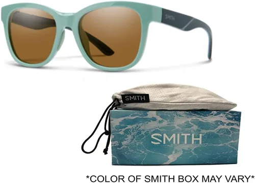 Vista 3 de Smith CaperS - Gafas de sol rectangulares para mujer + paquete con kit de cuidado de gafas de diseñador iWear