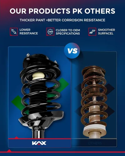 Vista 257 de KAX Puntales traseros para Toyota 2007 2008 2009 2010 2011 Camry, 2008 2009 2010 2011 2012 amortiguadores traseros rápido completo conjunto