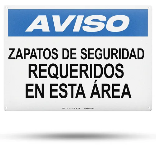 Vista 10 de TRADESAFE Señal de seguridad con chaleco de seguridad de EPI – Chaleco de Precaución Requerido en español, señal de seguridad de aluminio