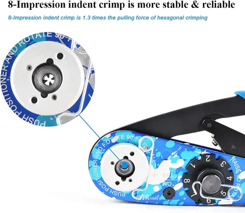 Vista 3 de JRReady NUEVO Kit de Herramientas de Engaste AS2 Ajustable M22520 2 01 Engastador Estándar de Aviación para Conectores en Miniatura y Sub-miniatura