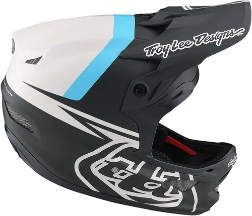 Vista 5 de Troy Lee Designs Adulto Downhill Bicicleta de montaña BMX Casco de fibra D3 Anarchy de cara completa