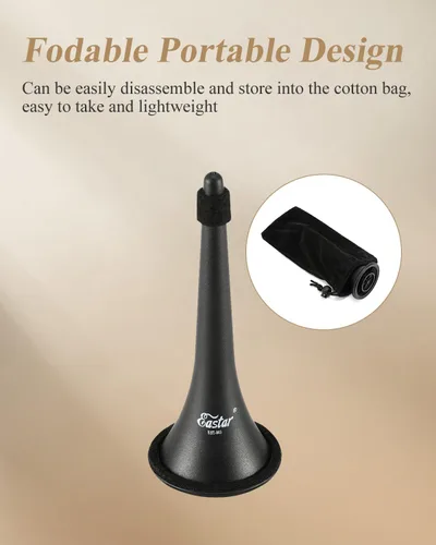 Vista 4 de Eastar Soporte para clarinete Soporte desmontable portátil con bolsa de almacenamiento, EST-003, negro