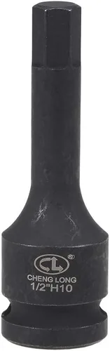 Vista 6 de uxcell Broca hexagonal de impacto de 1/2 pulgada x H4 (0.157 in), métrica de 3 pulgadas de longitud, uso de acero CR-MO con destornilladores